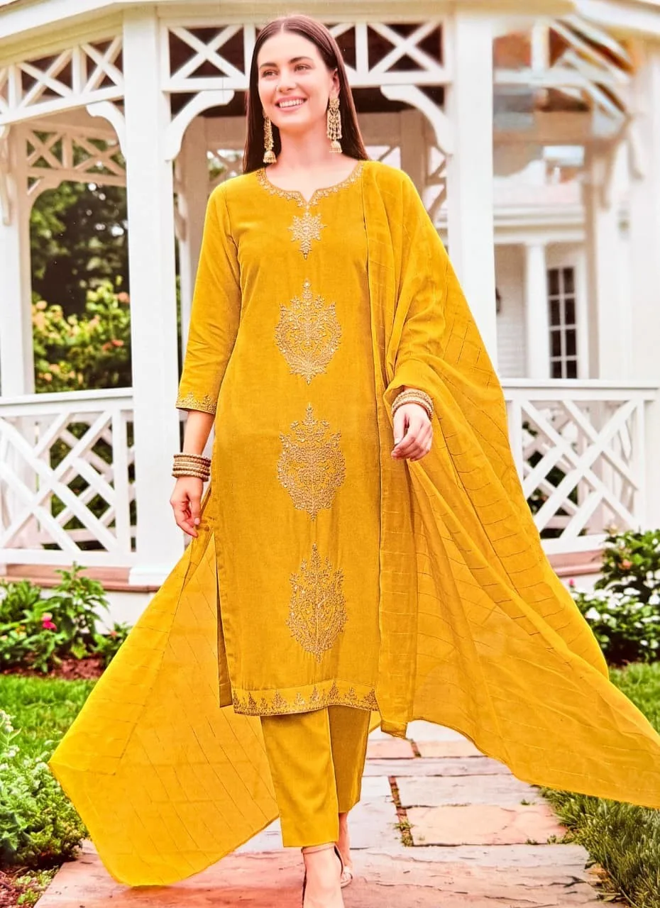 Mustard Yellow Festive Suit Set